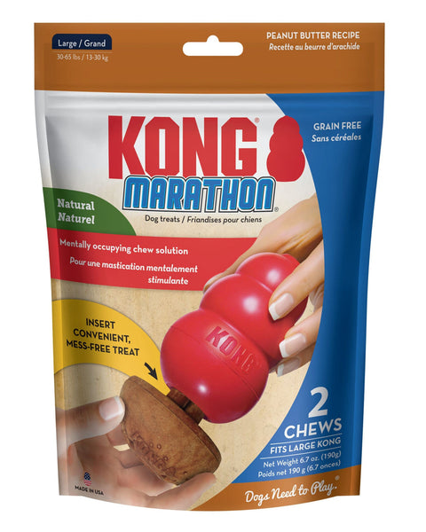 KONG Marathon Dog Treats Peanut Butter 1ea/2 pk, LG