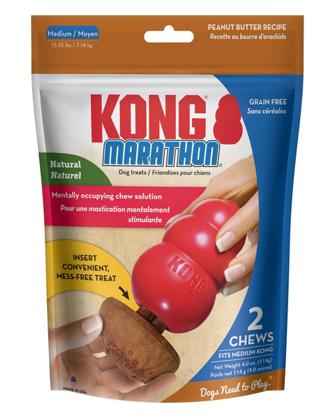 KONG Marathon Dog Treats Peanut Butter 1ea/2 pk, SM