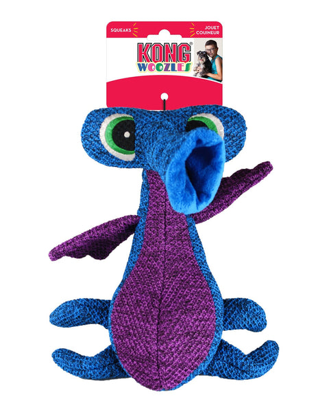 KONG Woozles Squeaker Dog Toy Blue 1ea/MD