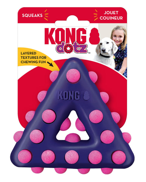 KONG Dotz Triangle Dog Toy 1ea/SM