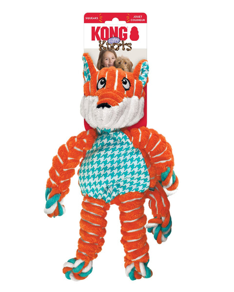 KONG Floppy Knots Fox Dog Toy Multi-Color 1ea/MD/LG