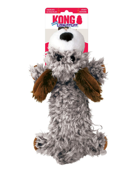 KONG Low Stuff Scruffs Plush Dog Toy Dark Brown 1ea/LG