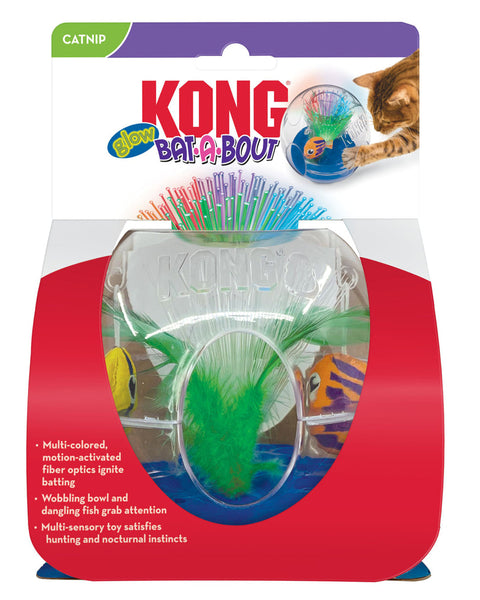 KONG Bat-A-Bout Glow Aquarium Cat Toy 1ea/MD