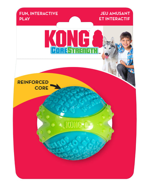 KONG Corestrength Dog Toy Ball Blue 1ea/MD