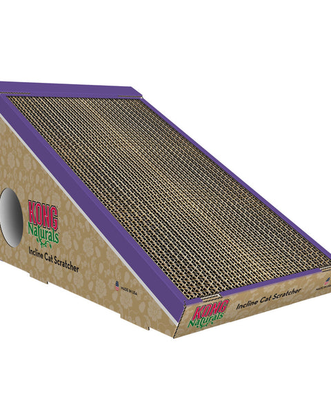 KONG Incline Scratcher with Cat Toy Brown 1ea/One Size