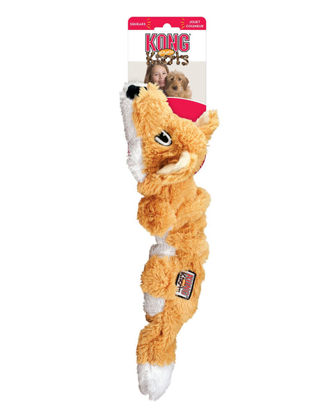 KONG Scrunch Knots Fox Dog Toy Orange 1ea/SM/MD