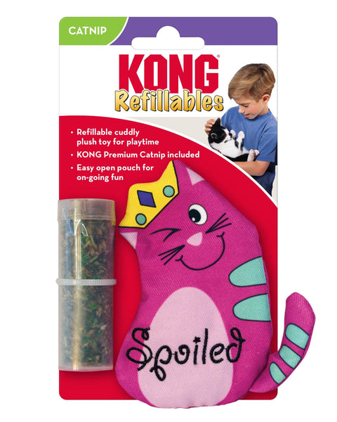 KONG Refillables Purrsonality Spoiled Catnip Cat Toy Pink 1ea/One Size