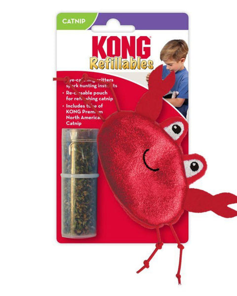 KONG Refillables Critter Catnip Cat Toy Crab 1ea/One Size