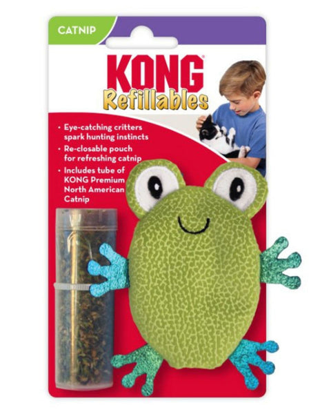 KONG Refillables Critter Catnip Cat Toy Toad 1ea/One Size