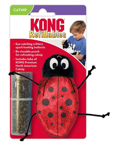 KONG Refillables Critter Catnip Cat Toy Ladybug 1ea/One Size