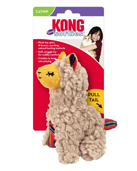 KONG Softies Buzzy Llama Catnip Toy Beige 1ea/One Size