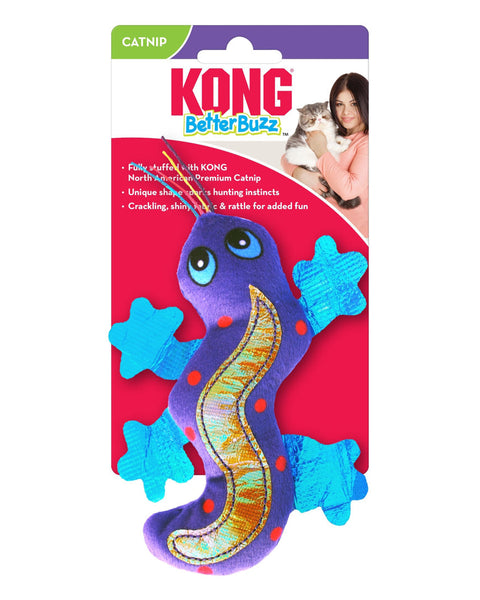 KONG Better Buzz Gecko Catnip Toy Purple 1ea/One Size