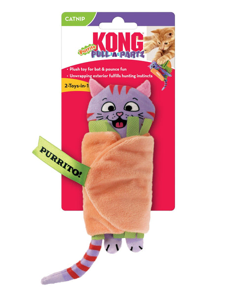KONG Pull-A-Partz Purrito Cat Toy 1ea