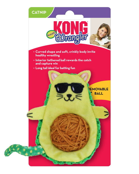 KONG Wrangler Avocato Cat Toy 1ea