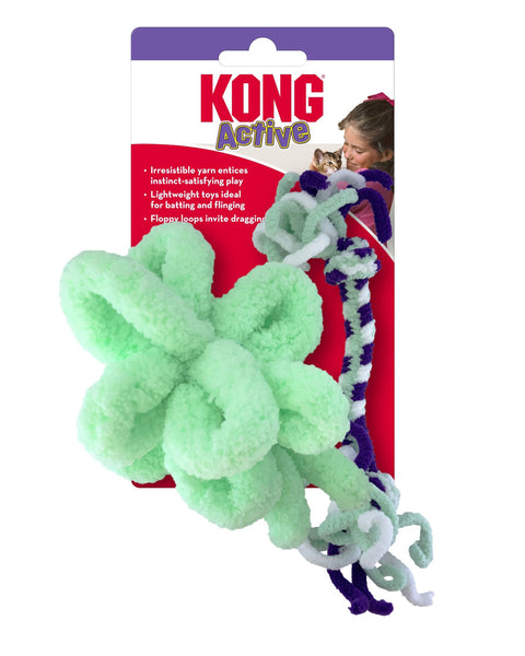 KONG Cat Active Rope Cat Toy Mint & Purple 1ea/2 pk