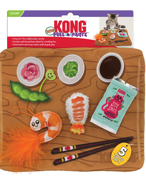 KONG Pull-A-Partz Sushi Cat Toy 1ea/One Size