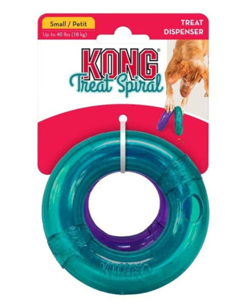 KONG Treat Spiral Ring Treat Dispenser Dog Toy Assorted 1ea/SM