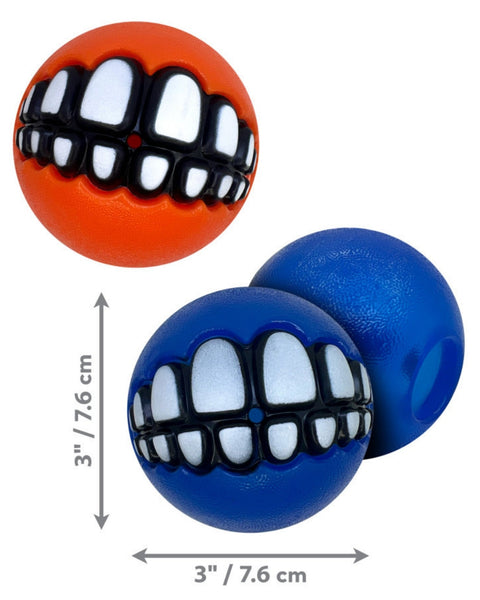 KONG Grinz by Rogz Variety Ball Dog Toys 1ea/LG, 2 pk