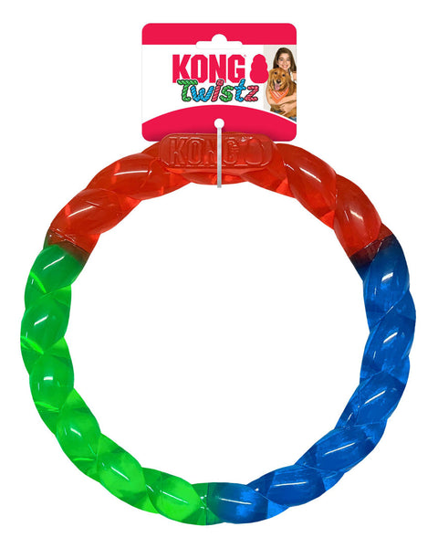 KONG Twistz Ring Dog Toy Multi-Color 1ea/LG