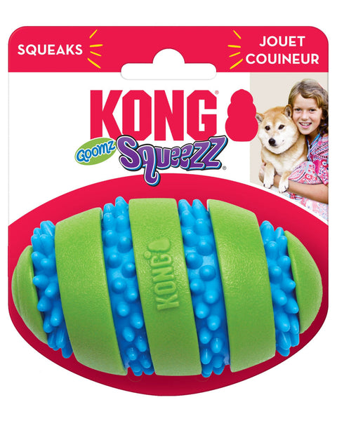 KONG Squeezz Goomz Football Dog Toy 1ea/MD