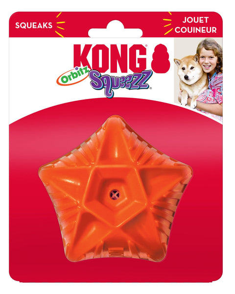 KONG Squeezz Orbitz Dog Toy Ball Assorted 1ea/SM/MD