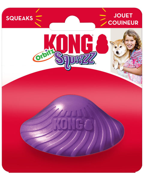 KONG Squeezz Orbitz Dog Toy Saucer Assorted 1ea/MD/LG