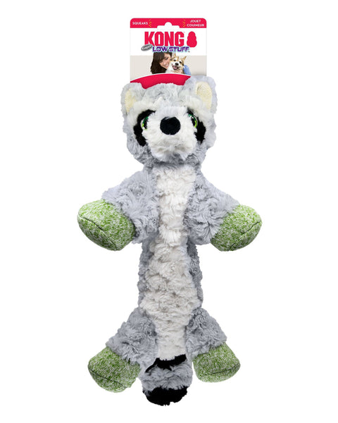 KONG Low Stuff Flopzie Raccoon Dog Toy 1ea/MD