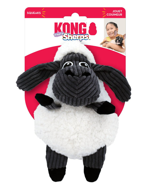 KONG Sherps Floofs Sheep Plush Squeak Dog Toy 1ea/MD
