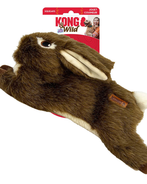 KONG Wild Low Stuff Creatures Dog Toy Rabbit 1ea/MD