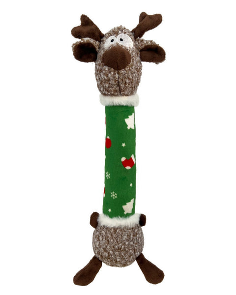 KONG Holiday Shakers Luvs Reindeer Dog Toy Green, 1ea/MD