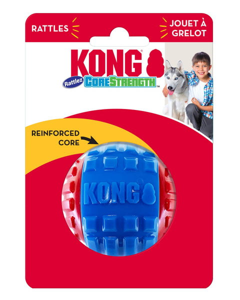 KONG CoreStrength Rattlez Dog Toy Ball 1ea/MD