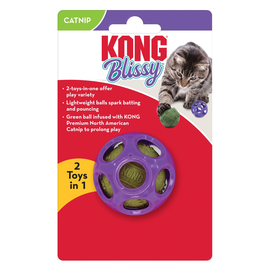 KONG Blissy Moon Ball w/Paw Ball Catnip Cat Toy 1ea/One Size