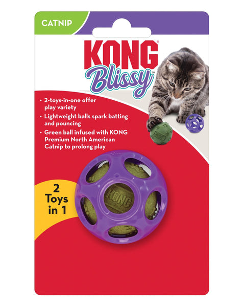 KONG Blissy Moon Ball w/Paw Ball Catnip Cat Toy 1ea/One Size