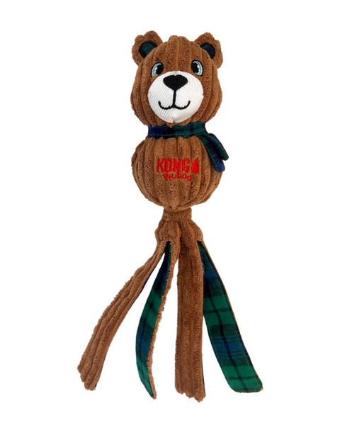 KONG Holiday Wubba Corduroy Bear Dog Toy 1ea/LG