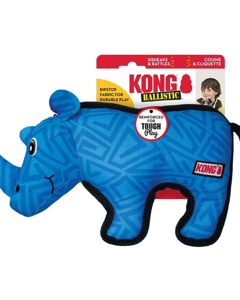 KONG Ballistic Dog Toy Rhino, MD/LG (2 pack)