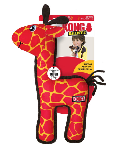 KONG Ballistic Dog Toy Giraffe, MD/LG (2 pack)