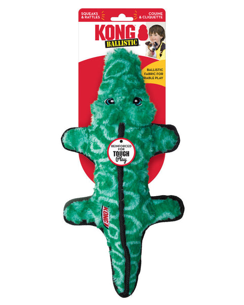 KONG Ballistic Dog Toy Alligator, MD/LG (2 pack)