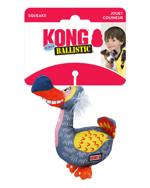 KONG Ballistic Vibez Birds Dog Toy Assorted 1ea/XS