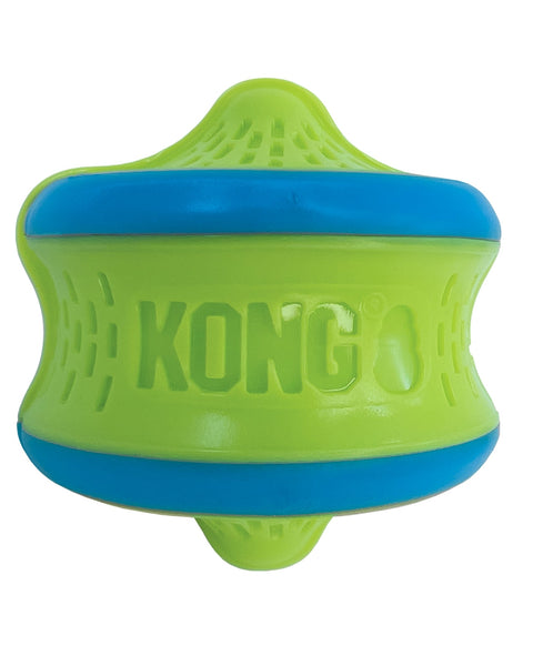 KONG Rambler Rattlez Dog Toy Swirl Ball, MD (2 pack)
