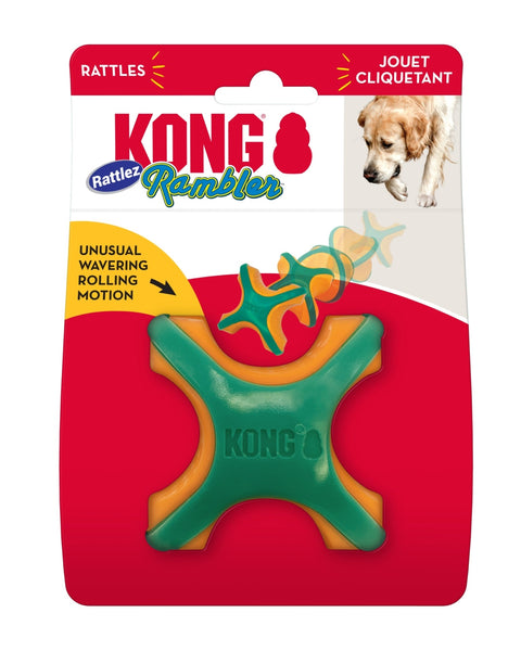 KONG Rambler Rattlez Dog Toy X-Ball, LG (2 pack)