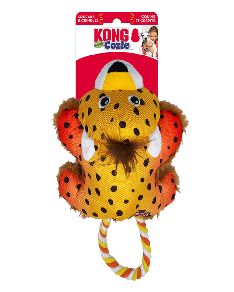 KONG Cozie Tuggz Dog Toy Cheetah 1ea/SM/MD