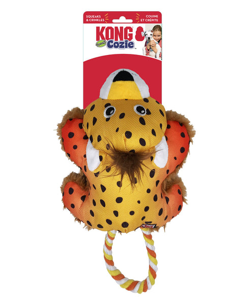 KONG Cozie Tuggz Dog Toy Cheetah 1ea/MD/LG