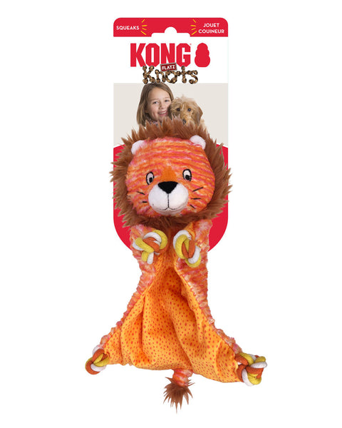 KONG Knots Flatz Dog Toy Lion 1ea/SM/MD