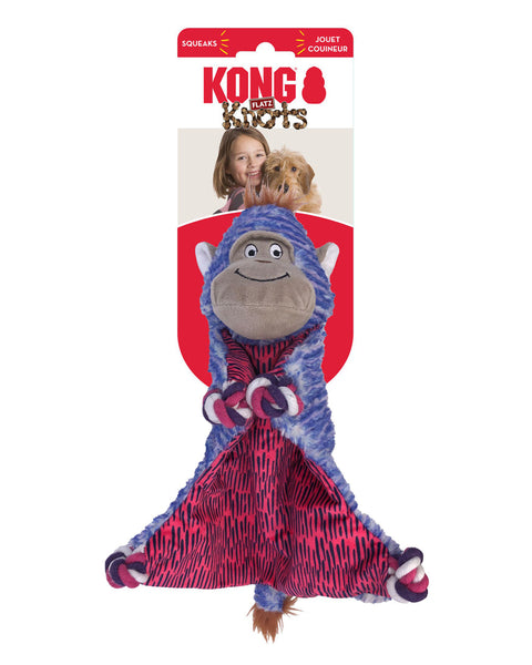 KONG Knots Flatz Dog Toy Monkey 1ea/SM/MD