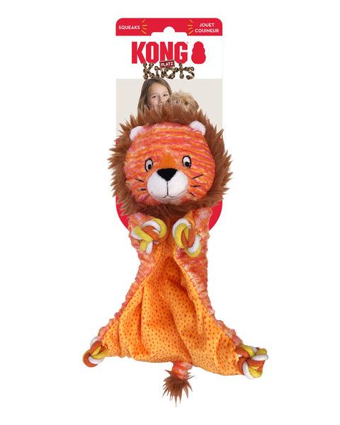 KONG Knots Flatz Dog Toy Lion 1ea/MD/LG