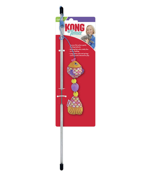 KONG Teaser Scrattles Fish Cat Toy Assorted 1ea/One Size