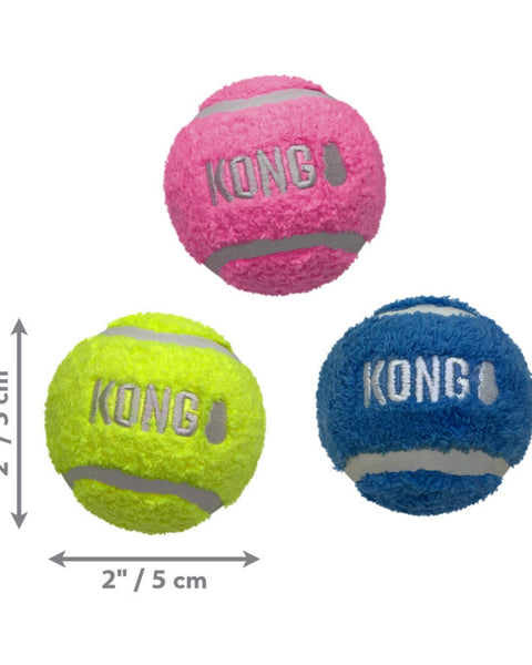 KONG Sport Softies Balls Dog Toy Assorted, 1ea/SM, 3 pk