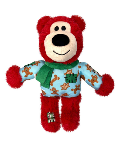 KONG Holiday Wild Knots Bear Dog Toy AssortedColors, 1ea/SM/MD