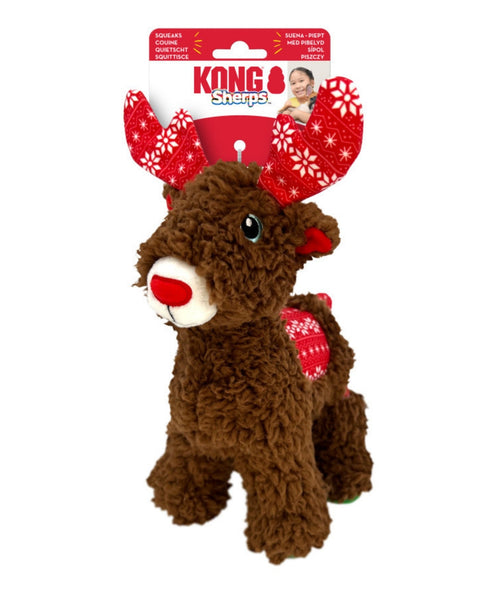 KONG Holiday Sherps Reindeer Dog Toy 1ea/MD