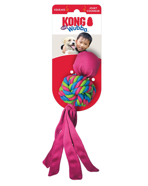 KONG Wubba Weave Twist-Knot Dog Toy Assorted 1ea/SM